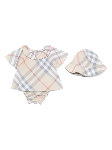 Sukienka dziecięca Burberry brązowa