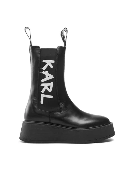 KARL LAGERFELD Боти тип челси черен