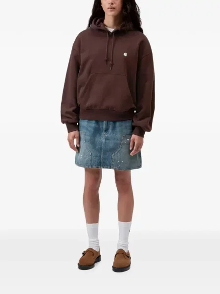 Hanorac cu glugă Carhartt Wip cu glugă maro