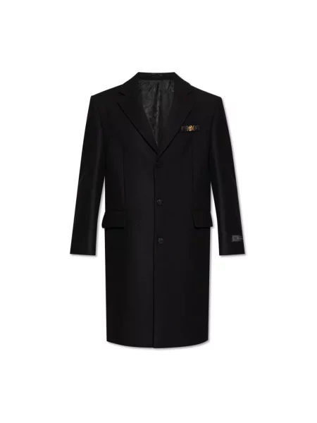 Płaszcz Versace wełniany czarny