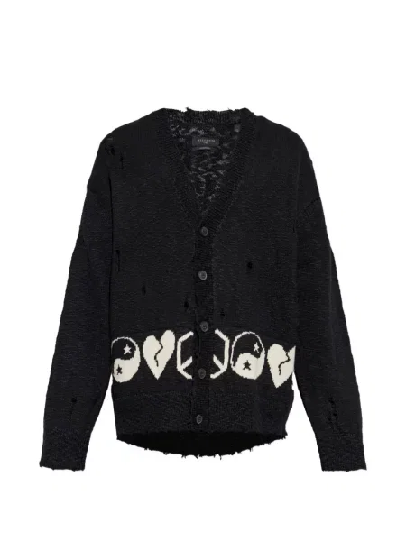 Cardigan Allsaints zdrențuiți negru