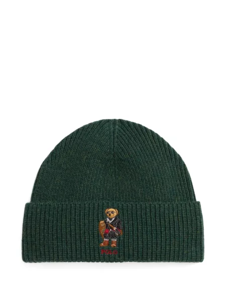 Șapcă Polo Ralph Lauren de mătase cu broderie cu dungi negru