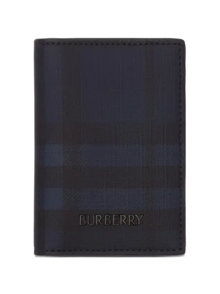 Portofel Burberry în carouri albastru
