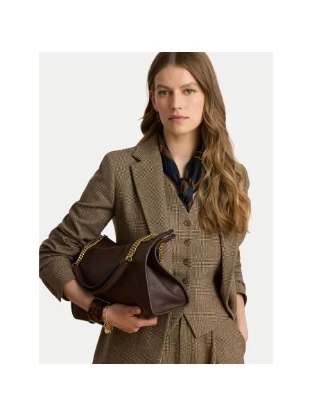 Torbica LAUREN RALPH LAUREN Tamno smeđa