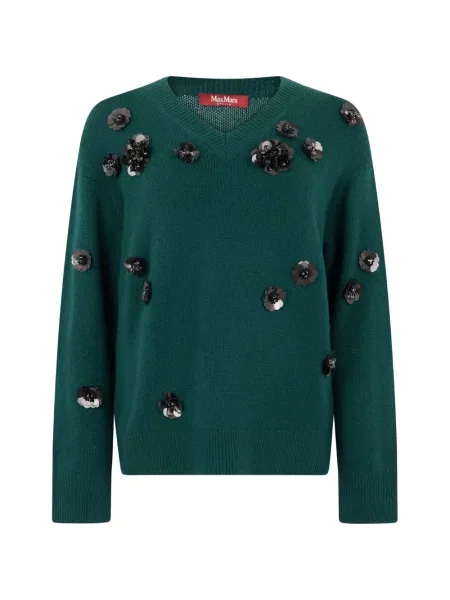 Pulover Max Mara de lână verde
