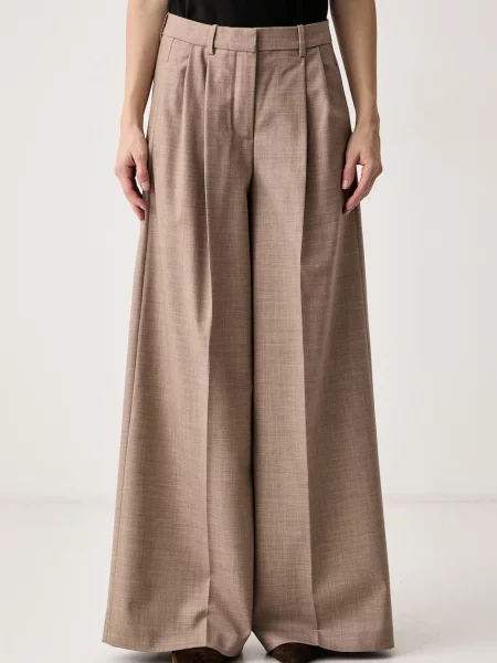 Guess hlače z volno x LEONIE HANNE bež