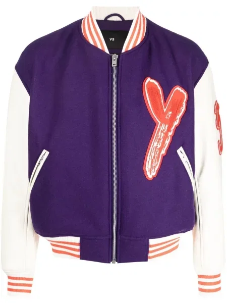 Geacă bomber Y-3 cu imagine violet