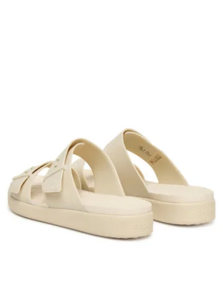 Papucs Crocs Brooklyn Buckle Low Low Ekru
