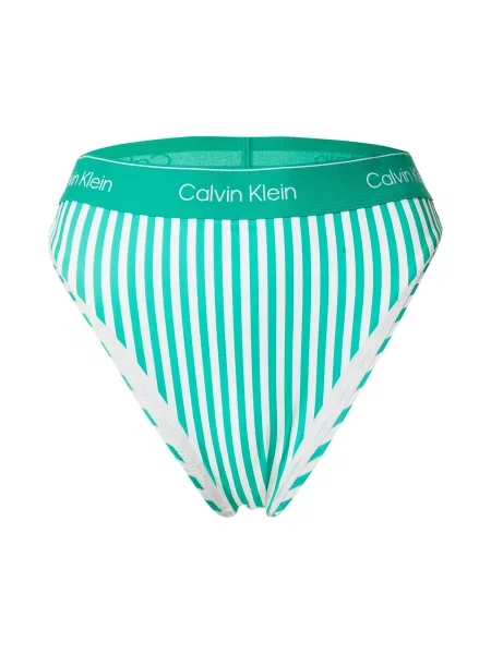 Calvin Klein Swimwear Bikini hlačke svetlo zelena bela