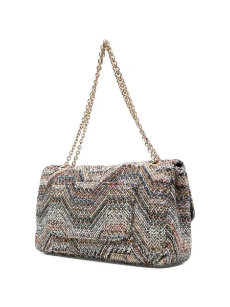 Geantă Missoni tricotate gri
