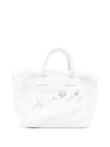 Shopperka Mc2 Saint Barth z autografem biała