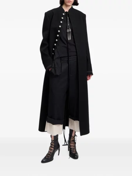 Palton Ann Demeulemeester de lână negru