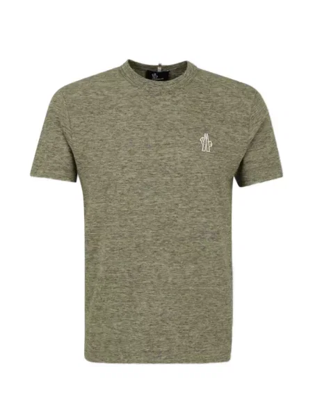 Majica Moncler Grenoble s autogramom zelena