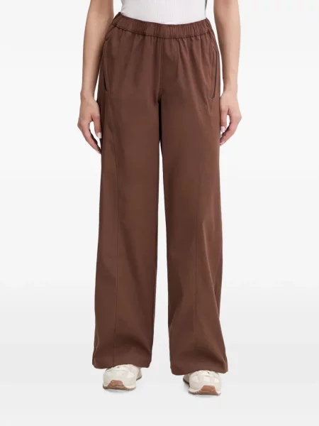 Pantaloni Under Armour alergare cu autograf maro