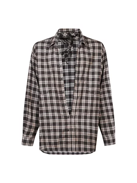 Koszula Dsquared2 z długim rękawem brązowa