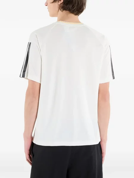 Tricou cu dungi Adidas cu dungi alb