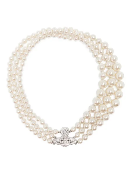 Colier Vivienne Westwood cu perle argintiu