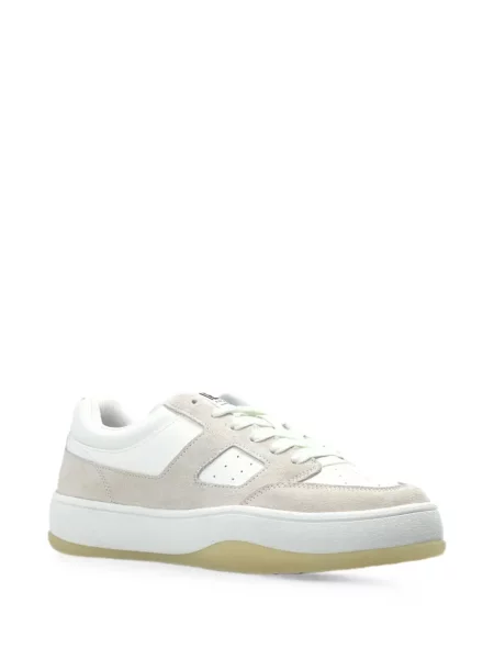 Lung sneakerși Diesel din piele alb