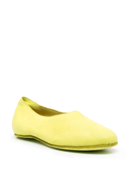 Iš natūralios odos slip on loaferiai Guidi žalia
