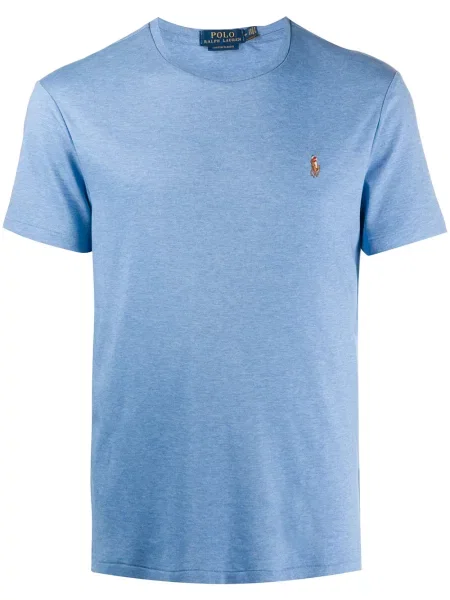 Tricou Polo Ralph Lauren cu decolteu în U albastru