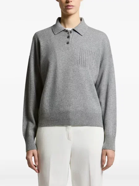 Tricou polo Peserico gri