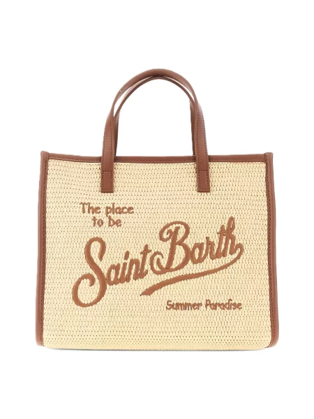 Saint Barth torba plażowa pleciona żółta