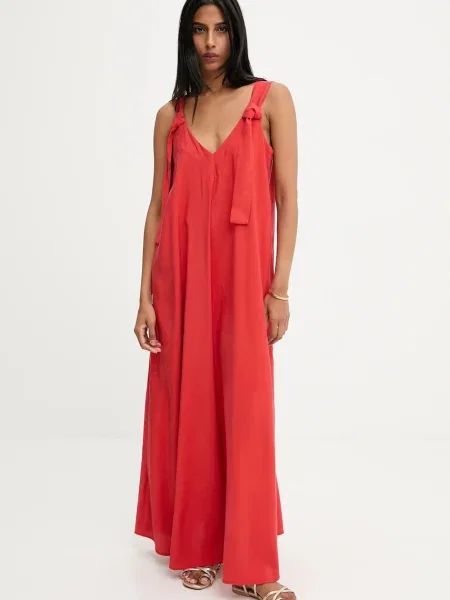 Haljina Answear.LAB maxi širi se prema dolje crvena