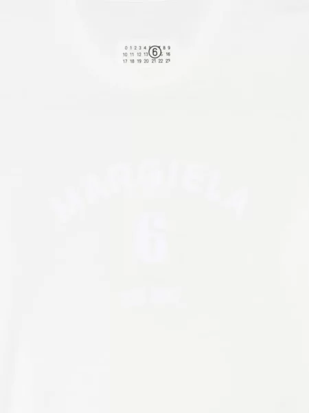 Scurt tricou Mm6 Maison Margiela cu imagine alb