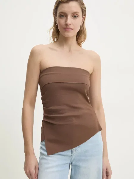 Топ Answear Lab кафяво
