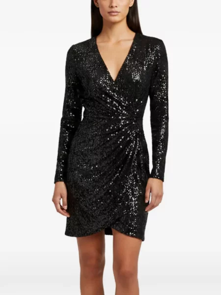 Rochie mini Maje cu paiete plic negru