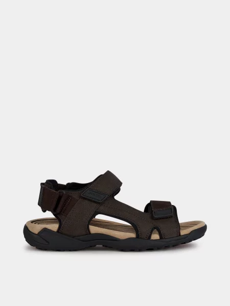 Сандалії Geox Terreno + Grip поліуретан/текстиль коричневий