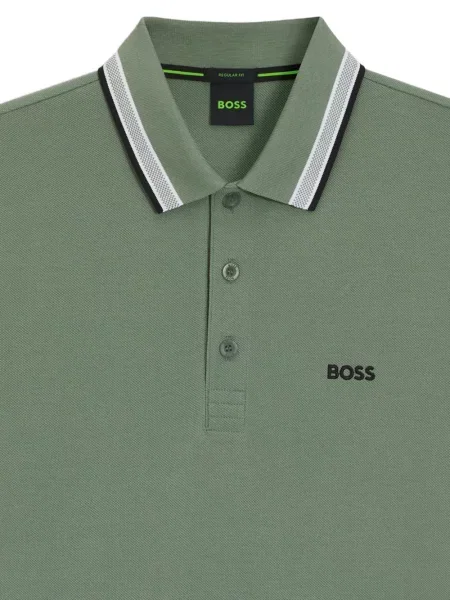Gulerat tricou polo Boss verde