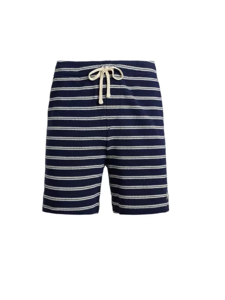 Szorty Polo Ralph Lauren w paski z dżerseju z paskiem niebieskie