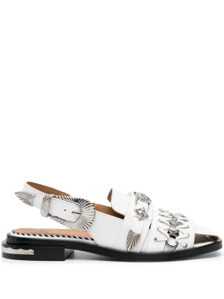 Sandale Toga Pulla slingback alb