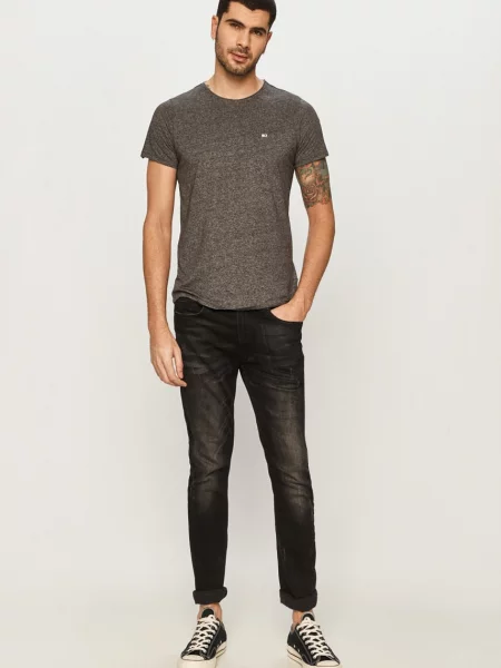Tommy Jeans t-shirt gładki szary