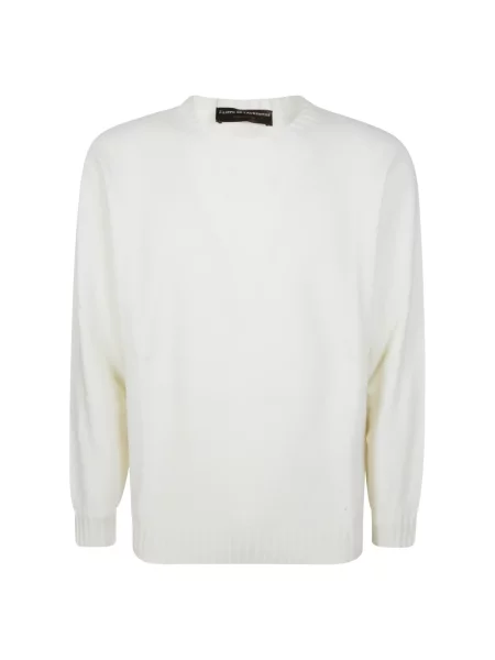 Dzianinowy sweter Filippo De Laurentiis biały