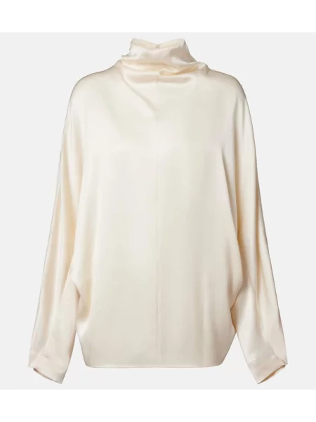 Top Brunello Cucinelli de mătase alb