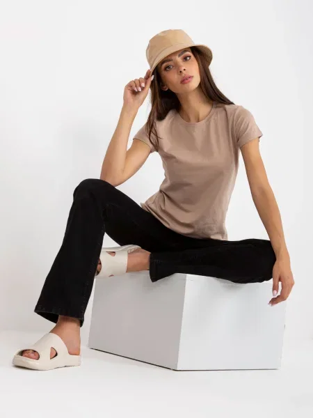 Tricou Basic Feel Good bej