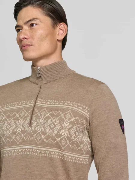 Sweter wełniany z naszywką z logo model Liaset' Dale Of Norway