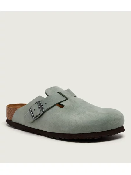Birkenstock De piele mules încălțăminte Boston Bs | narrow fit verde