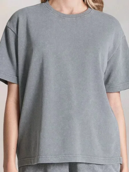 Світшот з коротким рукавом сірий