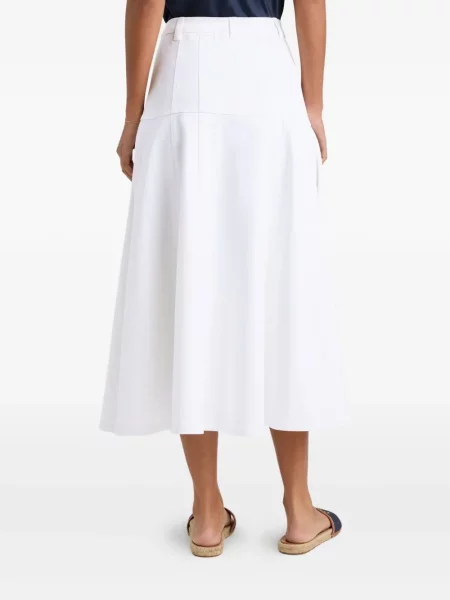Fusta plisata Cinq A Sept plisată alb