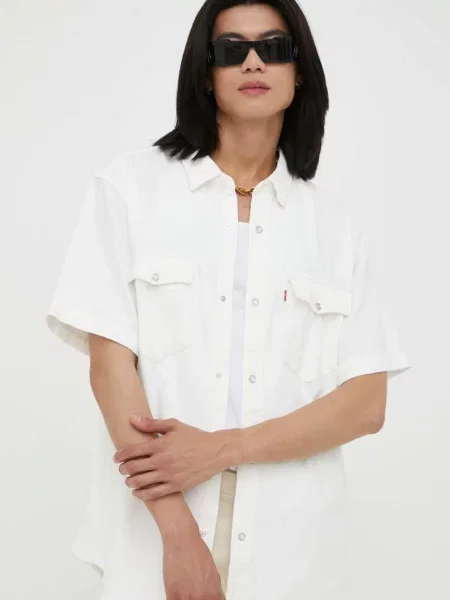 Риза Levi's мъжка бежово със свободна кройка