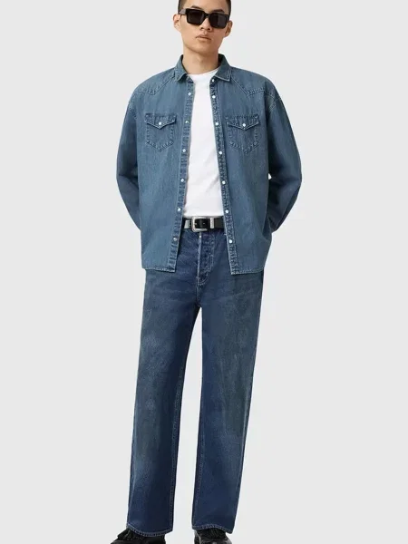 Классическая ошейниковый рубашка Allsaints