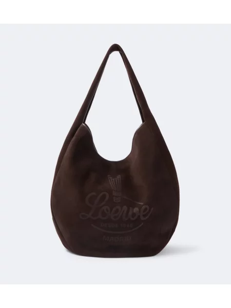 Geantă Loewe din piele de căprioară maro