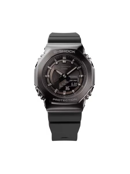 Lniany zegarek Casio czarny