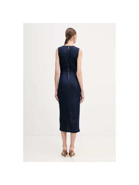 Sukienka midi Guess niebieska
