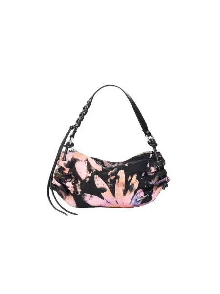Desigual Geantă de umăr roz deschis negru