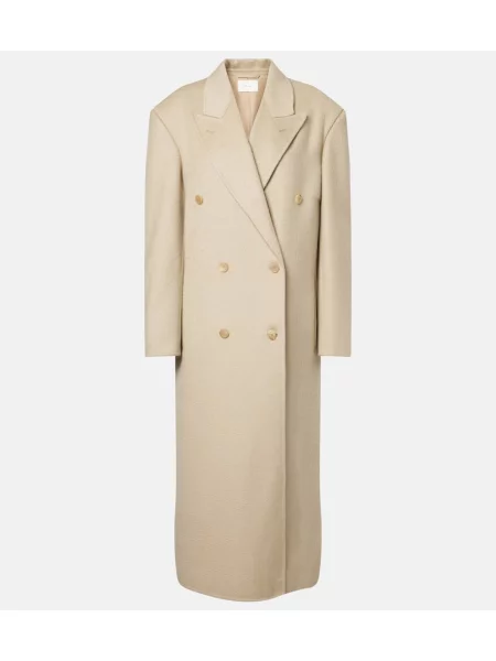 Palton The Row din cașmir bej