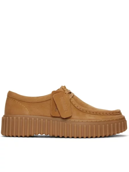 Półbuty Clarks zamszowe brązowe